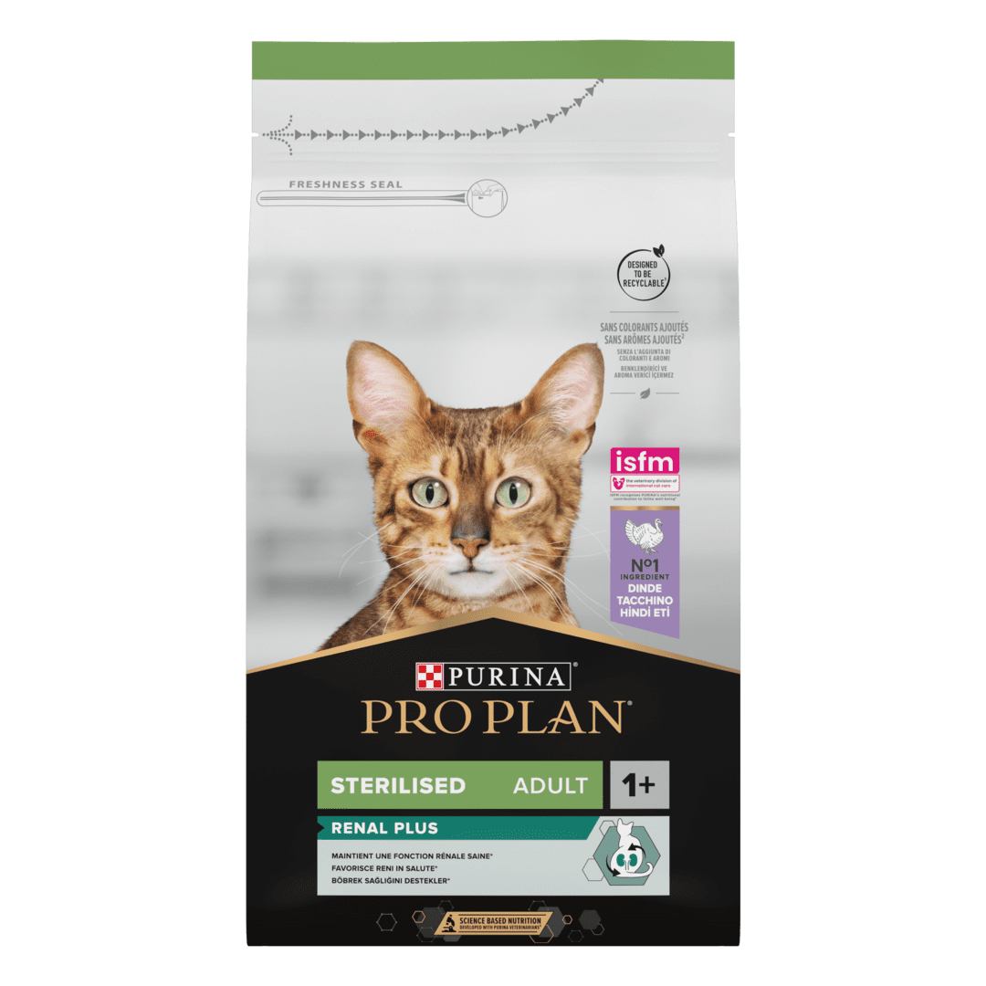 PRO PLAN® RENAL PLUS. З індичкою для стерилізованих котів | Purina