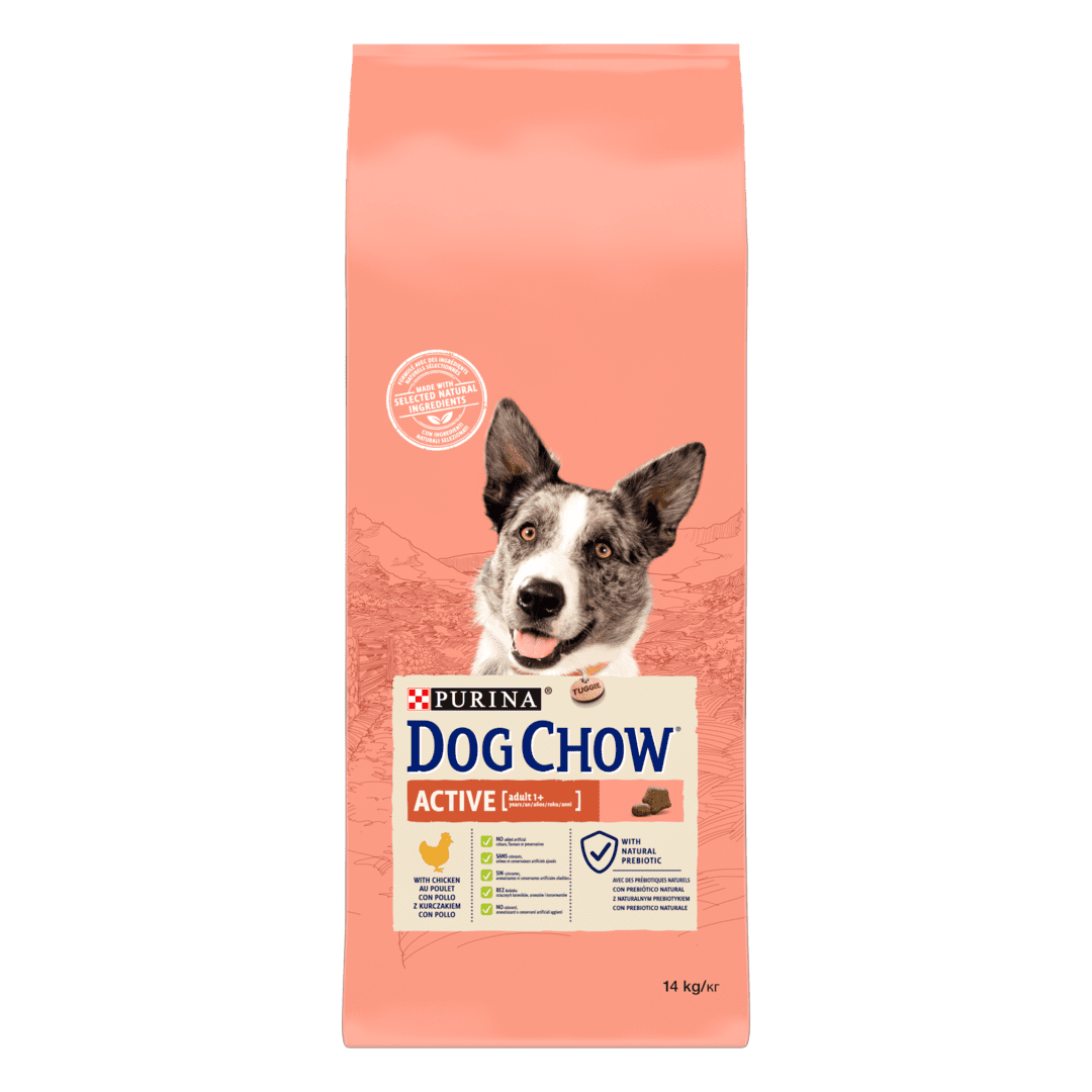 DOG CHOW® Сухий корм з куркою для активних та робочих собак | Purina
