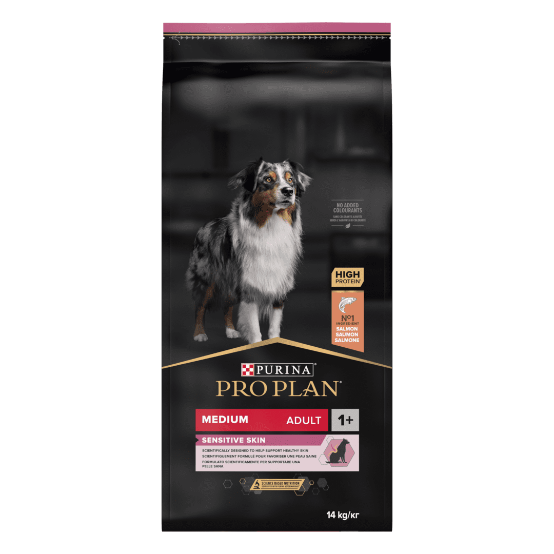 PRO PLAN®. Корм для собак середніх порід із чутливою шкірою | Purina