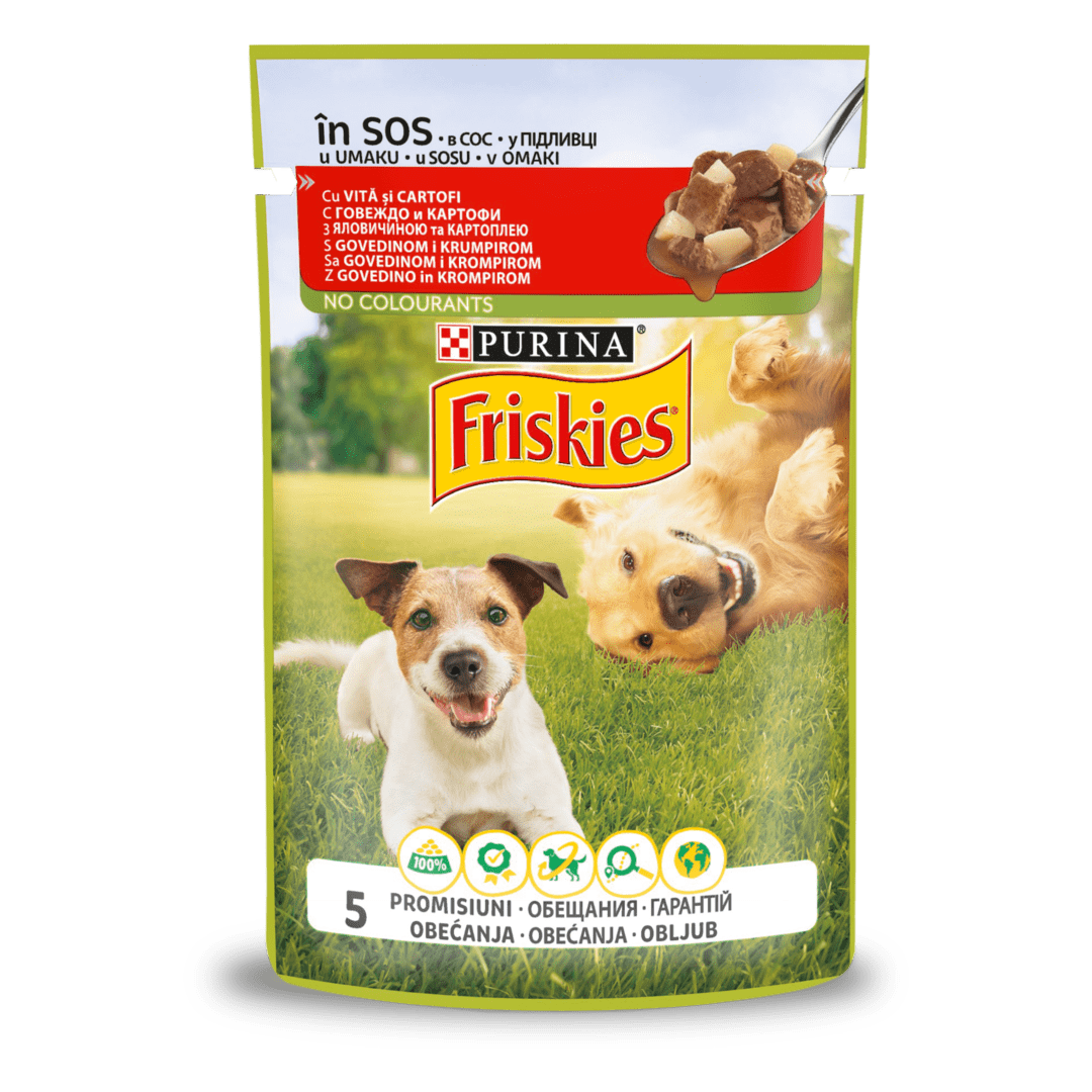 Friskies®. Вологий корм для собак, з яловичиною та картоплею | Purina
