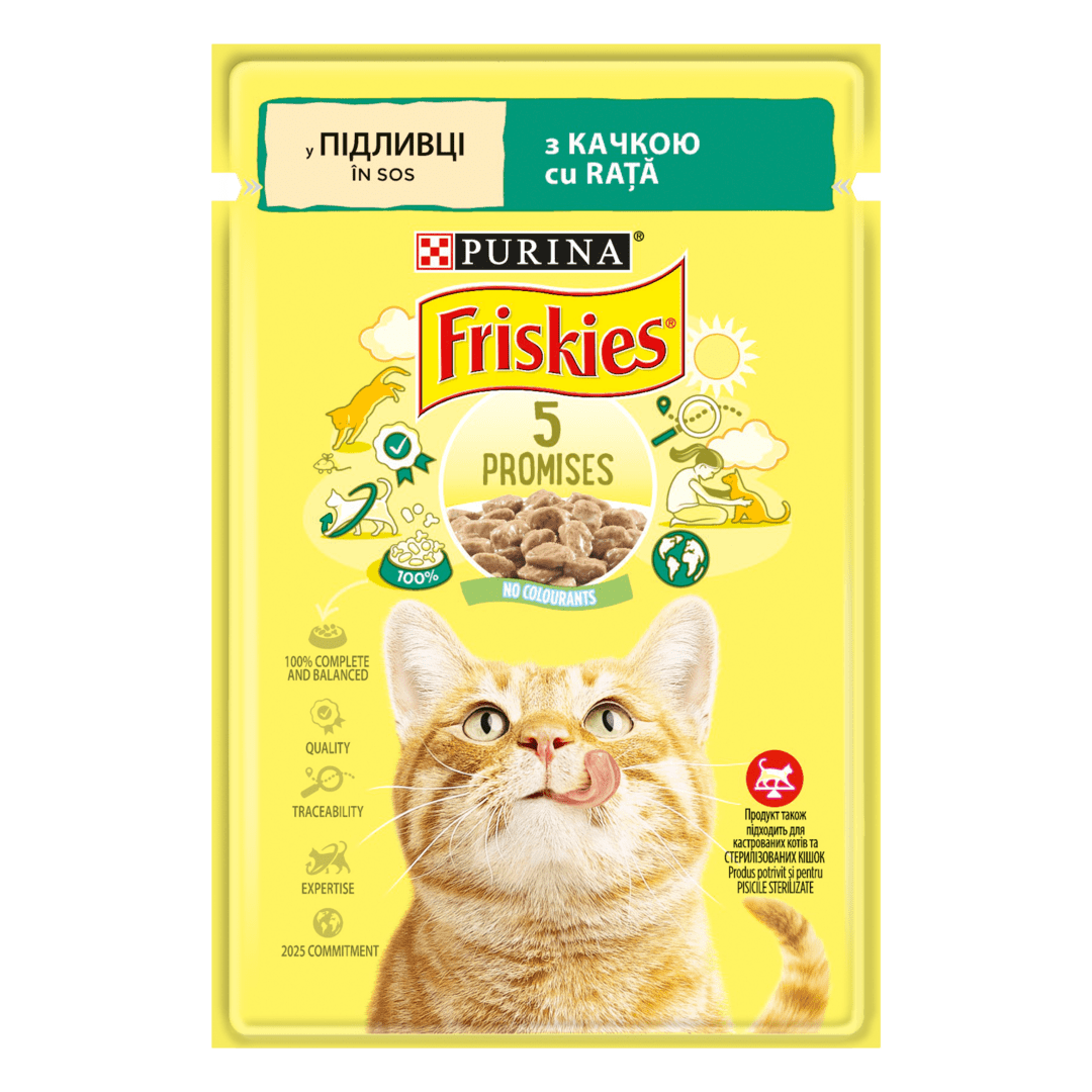 Friskies®. Вологий корм для дорослих котів, з качкою | Purina