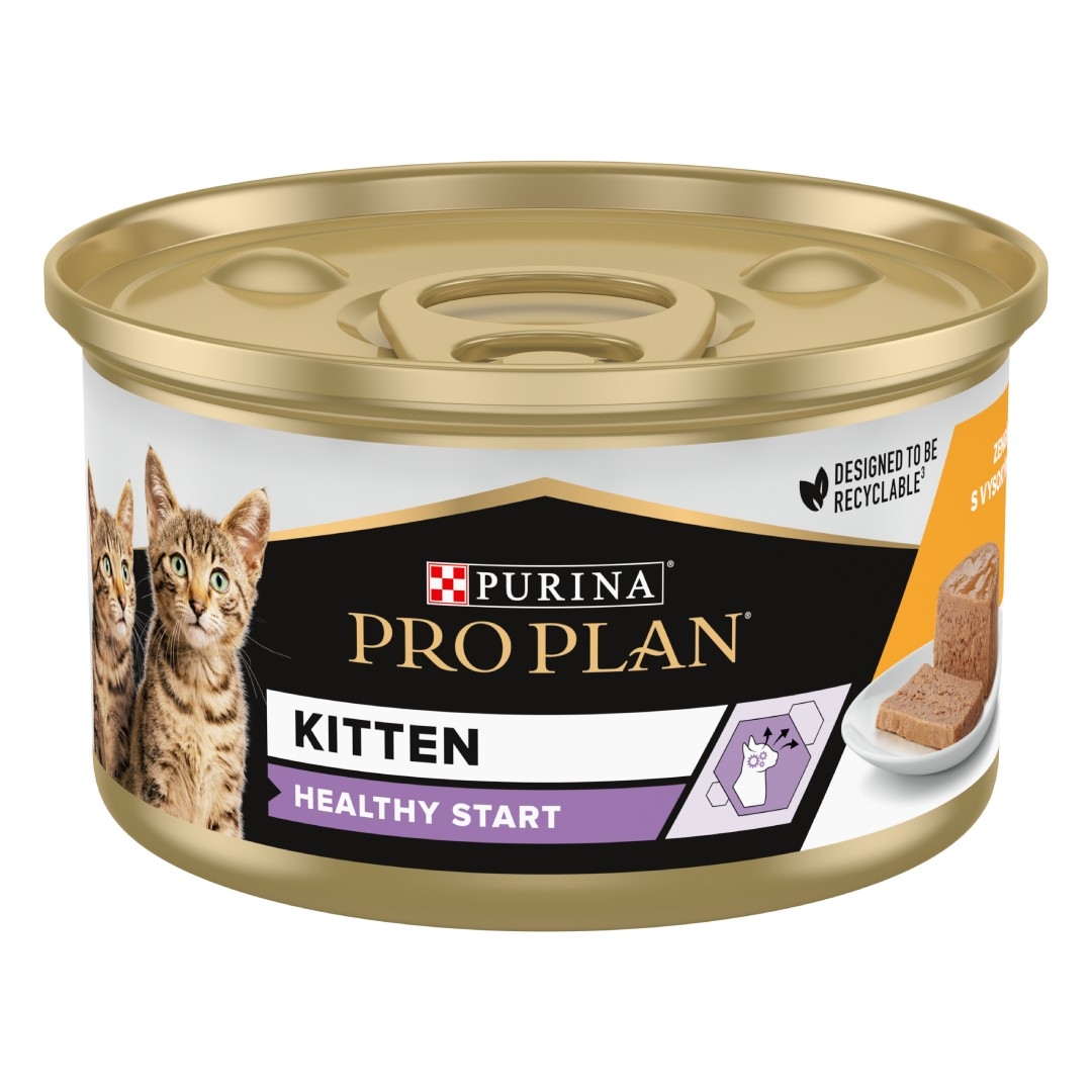 PRO PLAN® KITTEN HEALTHY START. Мус з куркою для кошенят | Purina