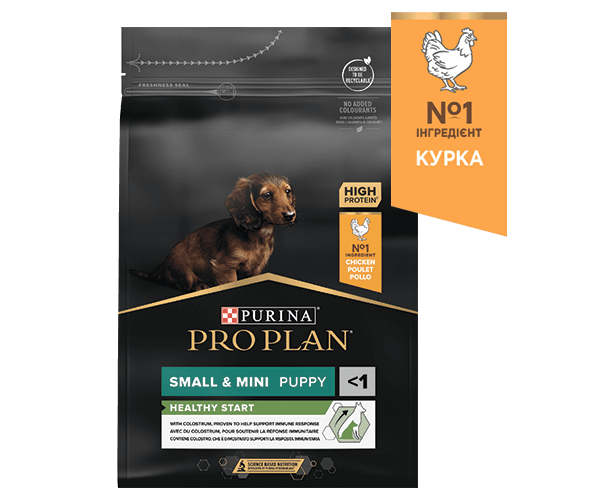 PURINA® PRO PLAN®. Сухий повнораціонний корм для цуценят малих порід, з куркою. Також підходить для вагітних та лактуючих 