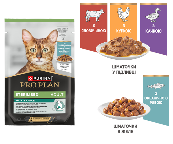 PRO PLAN для котів в паучах