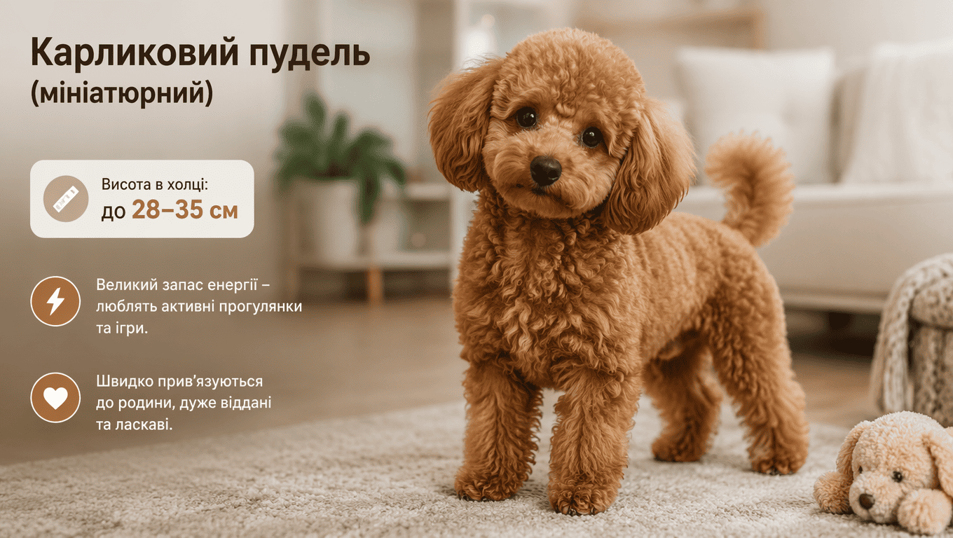 Характеристика мініатюрного пуделя