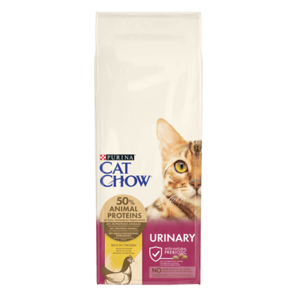 CAT CHOW® Сухий повнораціонний корм для дорослих котів, для підтримки сечовидільної системи у здоровому стані, з куркою.