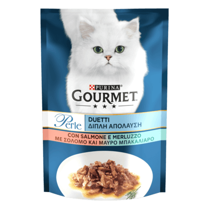 GOURMET Perle® Duo. Міні філе у підливці. З лососем та сайдою