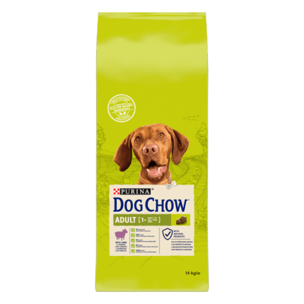 Dog Chow® сухий повнораціонний корм для дорослих собак віком від 1 до 5 років, з ягням.