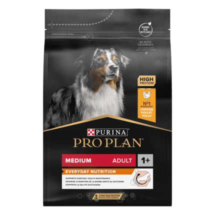PRO PLAN®. Сухий повнораціонний корм для дорослих собак середніх порід. З куркою.