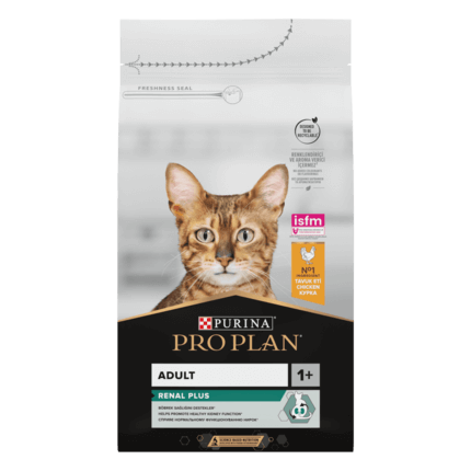 PRO PLAN® RENAL PLUS (РЕНАЛ ПЛЮС). Сухий повнораціонний корм для дорослих котів, з куркою.