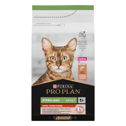 PRO PLAN®. Сухий повнораціонний корм для дорослих стерилізованих котів, з лососем.