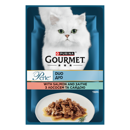 GOURMET Perle® Duo. Міні філе у підливці. З лососем та сайдою