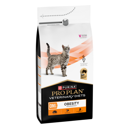 PURINA® PRO PLAN® VETERINARY DIETS OM St/Ox Obesity Management. Сухий повнораціонний дієтичний корм для дорослих котів для зн