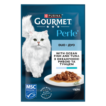 GOURMET TM Perle Duo (Перл Дуо). Міні філе у підливці. З океанічною рибою та тунцем