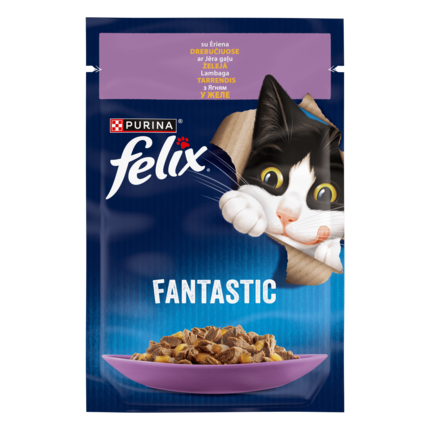 FELIX® FANTASTIC. З ягням. Шматочки у желе. пауч