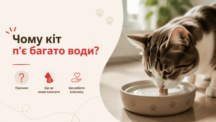 Чому кіт п'є багато води?