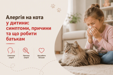 Алергія на кота у дитини: симптоми, причини та що робити батькам