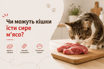 Чи можуть кішки їсти сире м'ясо?
