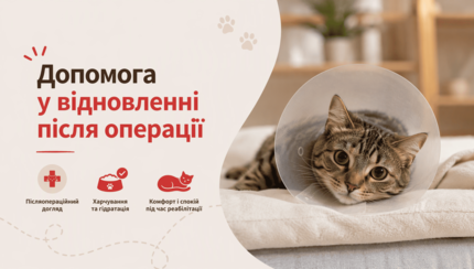 Допомога у відновленні після операції кота