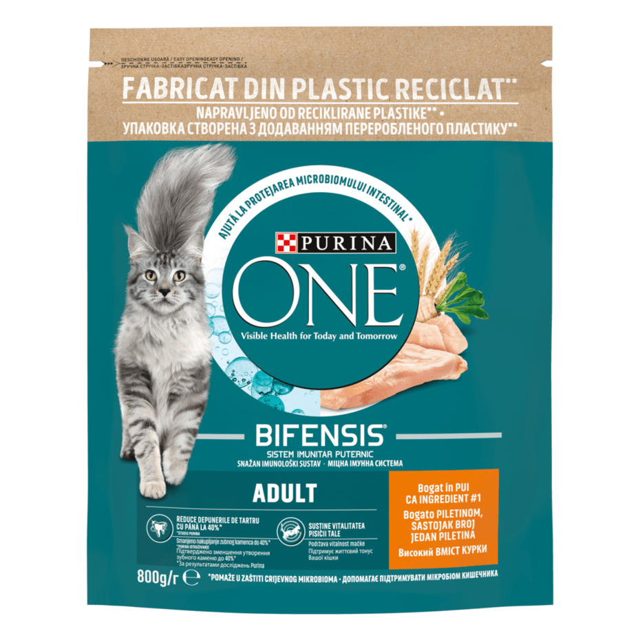 PURINA ONE® Adult (Едалт). З куркою. Сухий повнораціонний корм для дорослих котів.