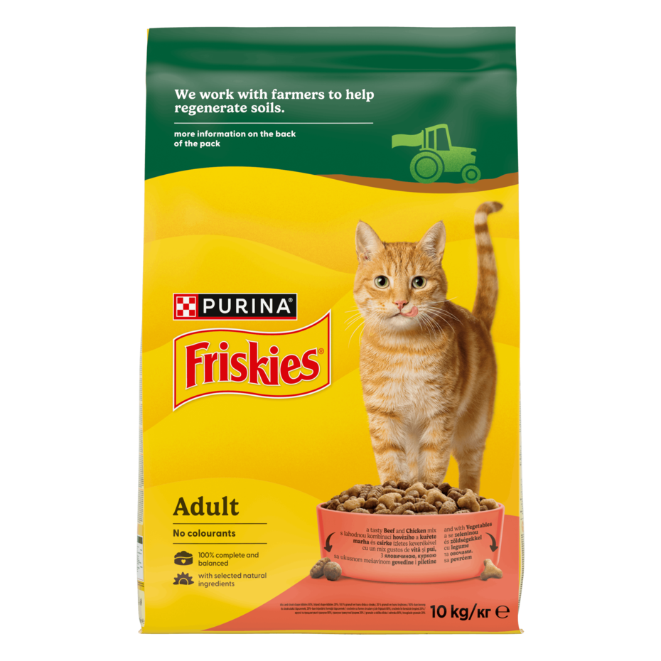 Friskies®. Сухий корм для котів, з яловичиною та куркою