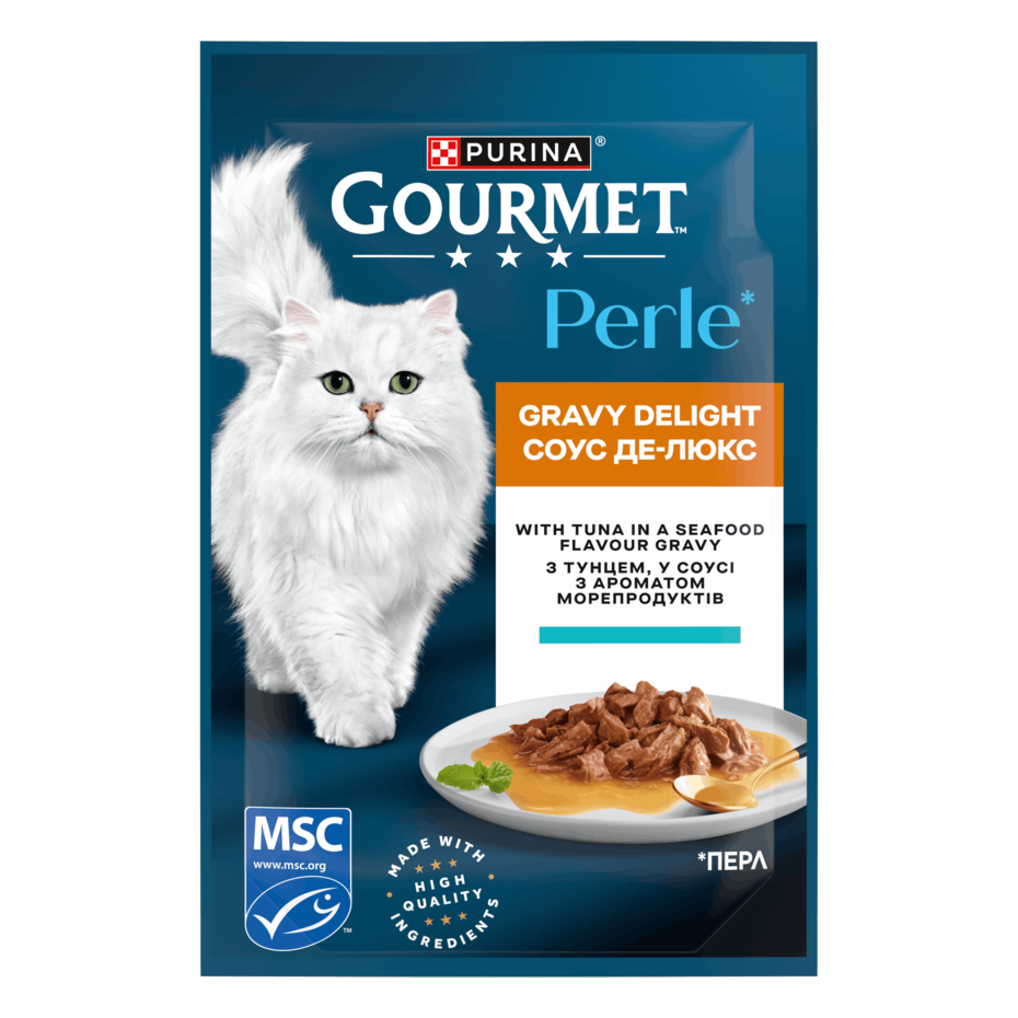 GOURMET TM Perle (Перл) Соус Де-Люкс. Міні філе у соусі. З тунцем.