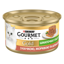 GOURMET Gold®. Шматочки в паштеті. З качкою, морквою та шпинатом