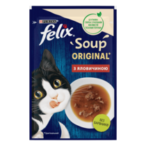 FELIX® Суп. Додатковий консервований корм для дорослих котів. З яловичиною.