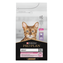 PRO PLAN®. Сухий повнораціонний корм для дорослих котів з чутливим травленням чи вибагливих до їжі, з індичкою.
