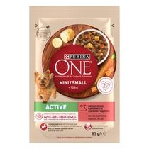 PURINA ONE® MINI/SMALL (МІНІ/СМОЛЛ). З яловичиною, картоплею та морквою у підливці. Консервований порційний повнораціонний ко