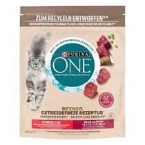Purina One® Grain Free (Грейн Фрі). З яловичиною. Сухий повнораціонний корм для дорослих стерилізованих котів.