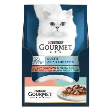 GOURMET Perle® Duo. Міні філе у підливці. З лососем та сайдою