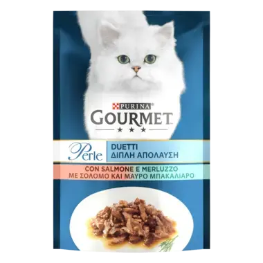 GOURMET Perle® Duo. Міні філе у підливці. З лососем та сайдою