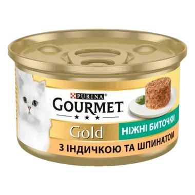GOURMET Gold®. "Ніжні биточки". З індичкою та шпинатом