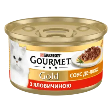 GOURMET Gold®. Соус Де-Люкс. Шматочки у соусі. З яловичиною