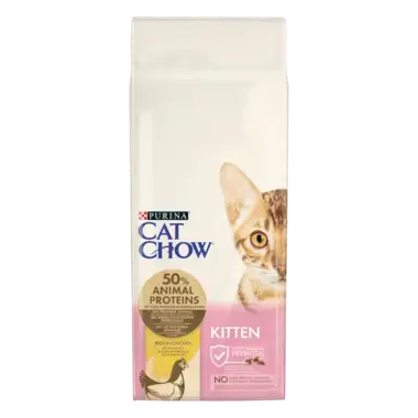 CAT CHOW® Сухий повнораціонний корм для кошенят. Також підходить для вагітних кішок та кішок у період лактації, з куркою.