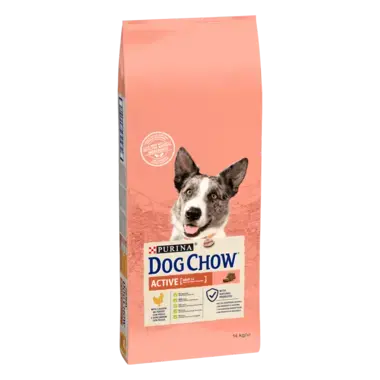 Dog Chow® сухий повнораціонний корм для дорослих активних та робочих собак, з куркою.