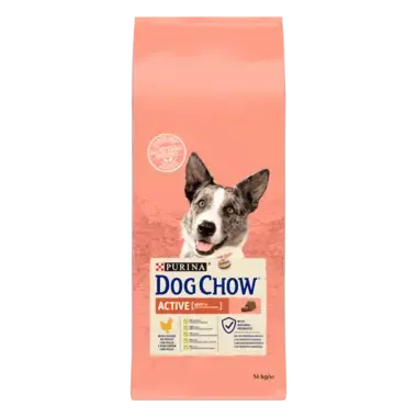Dog Chow® сухий повнораціонний корм для дорослих активних та робочих собак, з куркою.