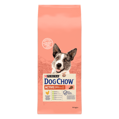 Dog Chow® сухий повнораціонний корм для дорослих активних та робочих собак, з куркою.