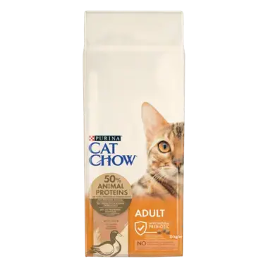 CAT CHOW® Сухий повнораціонний корм для дорослих котів, з качкою