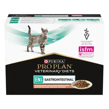 PRO PLAN® EN St/Ox Gastrointestinal. Ветеринарна дієта для котів для зменшення розладів кишкової абсорбції. З лососем.