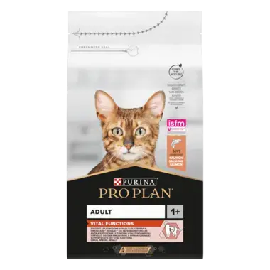 PRO PLAN®. Сухий повнораціонний корм для дорослих котів, з лососем.