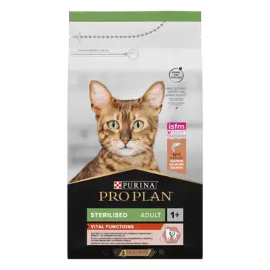 PRO PLAN®. Сухий повнораціонний корм для дорослих стерилізованих котів, з лососем.