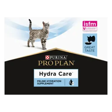 PRO PLAN® HC Hydra Care (Хайдра Кер). Додатковий корм для котів, що сприяє збільшенню споживання води.