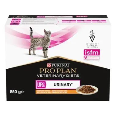 PRO PLAN® UR URINARY. Ветеринарна дієта для котів для розчинення струвітних каменів. З куркою.
