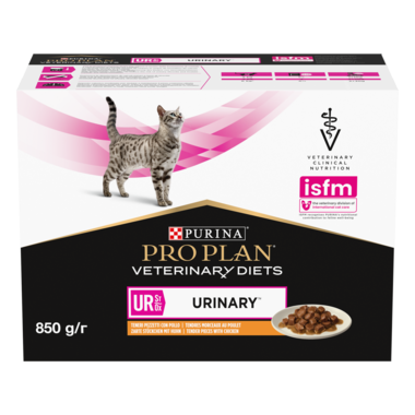 PRO PLAN® UR URINARY. Ветеринарна дієта для котів для розчинення струвітних каменів. З куркою.