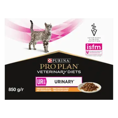 PRO PLAN® UR URINARY. Ветеринарна дієта для котів для розчинення струвітних каменів. З куркою.