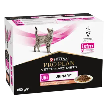 PRO PLAN® UR URINARY. Ветеринарна дієта для котів для розчинення струвітних каменів. З лососем.