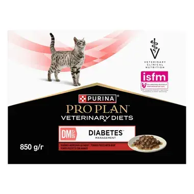 PRO PLAN® DM Diabetes Management. Ветеринарна дієта для дорослих котів для регулювання надходження глюкози (цукровий діабет).