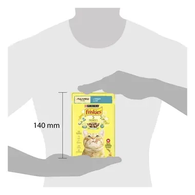 Friskies®. З тунцем. Шматочки у підливці. Консервований порційний повнораціонний корм для дорослих котів.
